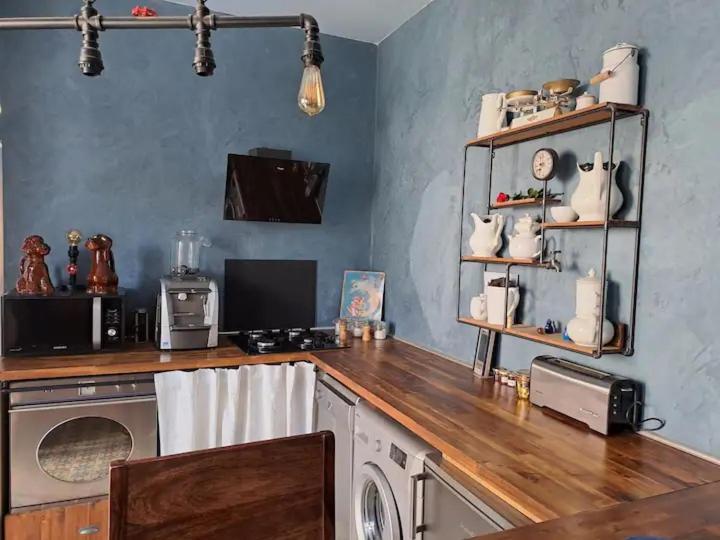Chambre Bleue Avec Acces Plage 博格斯 外观 照片